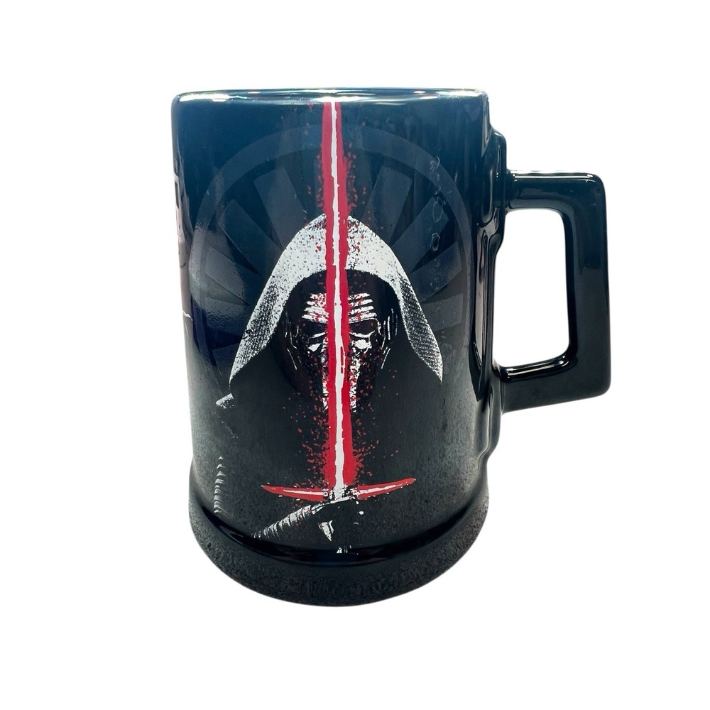 Kylo Ren Star Wars Mug Dark Side Force Coffee Cup Stein Black Light Saber 16 oz